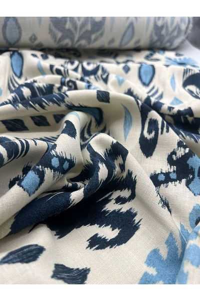 Kumaş Sevdası Patterned Cotton Linen Interior No Show (Width 150 cm) Fabric