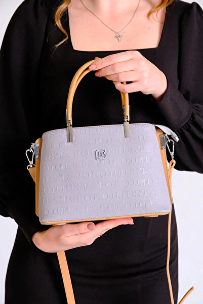 Just Polo حقيبة يد وكتف نسائية منقوشة بحزام طويل قابل للتعديل RC4019