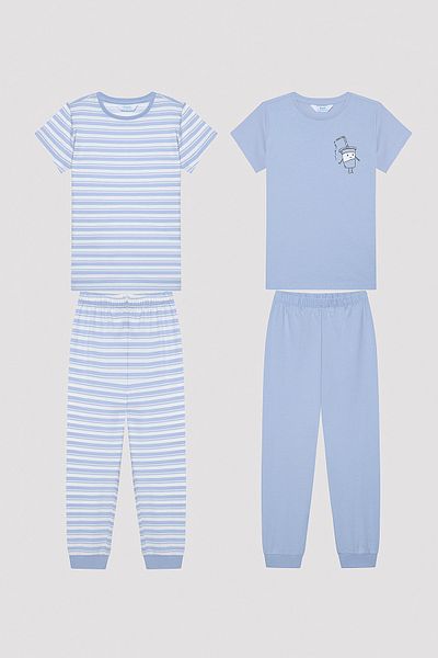 Penti Boy's Stripe Multicolored 2-Piece Pajama Set