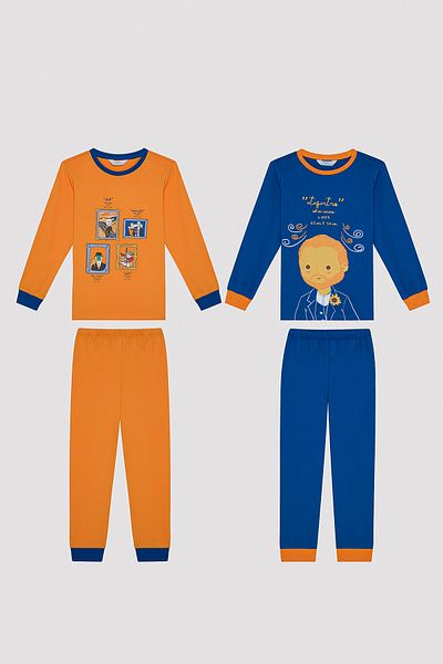 Penti Boy's Self-Portrait Multi-Colored 2-Piece Pajama Set