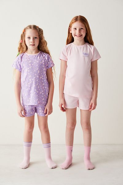 Penti Girl's Floral Patterned 2-Piece Pajama Set