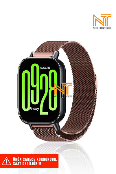 Nezih Case Redmi Watch 5 Active / Redmi 5 Lite Uyumlu Milanes Örgü Hasır Meta...