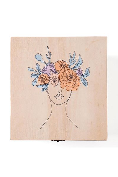 Anadolia HinGed Decorative Wooden Box for Women - Special for the Day