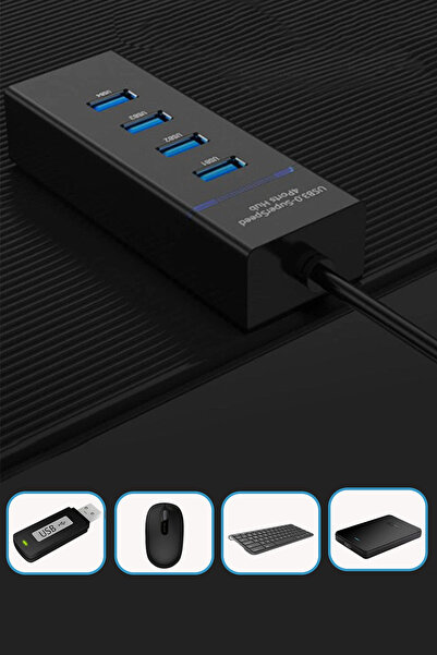 Beatitude 4 Portlu 3.0 Usb Çoklayıcı Laptop PC Uyumlu Usb Çoğaltıcı Type C Dö...