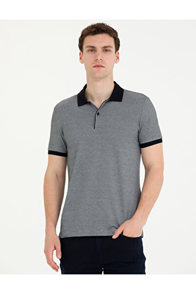 Pierre Cardin Siyah Slim Fit Polo Yaka Tişört 50263954-VR046
