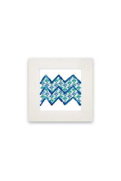 Anadolia Seria Kilim Sky White Cadru de pictură din ceramică