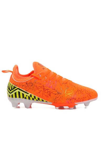 Aspor Orange Faux Leather Children's Football Shoes
