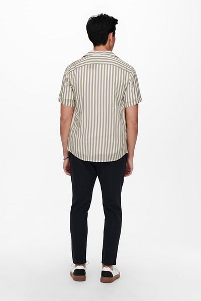 Only & Sons Μπεζ μπλουζάκι Onswayne Life SS - Noos 22013267