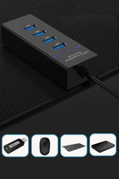 Beatitude 4 Portlu 3.0 Usb Çoklayıcı Portatif Laptop Telefon Televizyon Hard ...