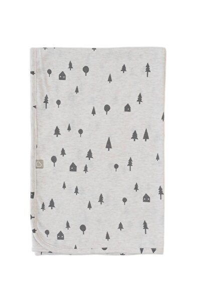 Boumini 80X80 cm 100% Cotton Double Layer Baby Blanket Pine Forest Beige