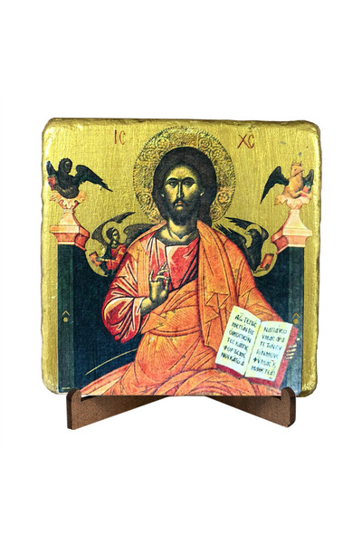 Anadolia Hz. İsa Aya Eleni Kilisesi Varaklı Traverten Pano