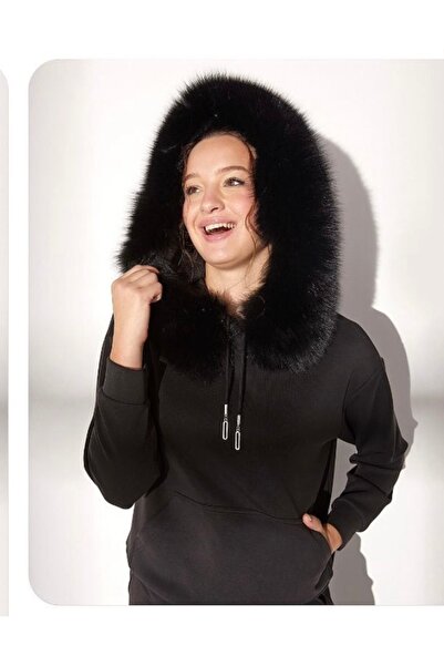 Of White KÜRKLÜ EŞOFMAN TAKIM SEYYAR KÜRKLÜ