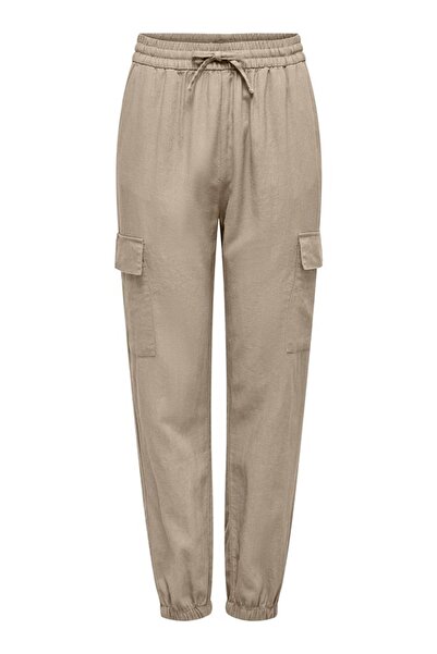 ONLY ONLCARO MW LIN PULL-UP CARGO PNT NOOS15310987 STONE