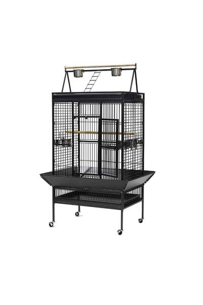 Dayang A19 SİYAH EN GENİŞ AYAKLI PAPAGAN KAFESİ 102*80*172