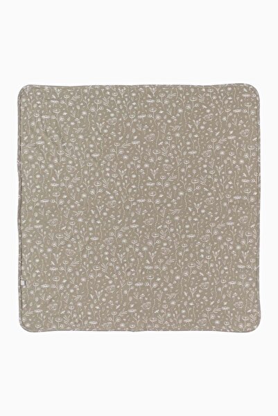 Boumini 80X80 cm 100% Cotton Double Layer Baby Blanket Spring Floral Khaki