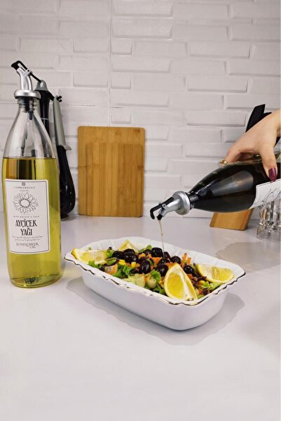 Digithome Lombardino Vetro 2-Piece Olive Oil and Liquid Bottle Oil Pot 1000 ml Sh-003