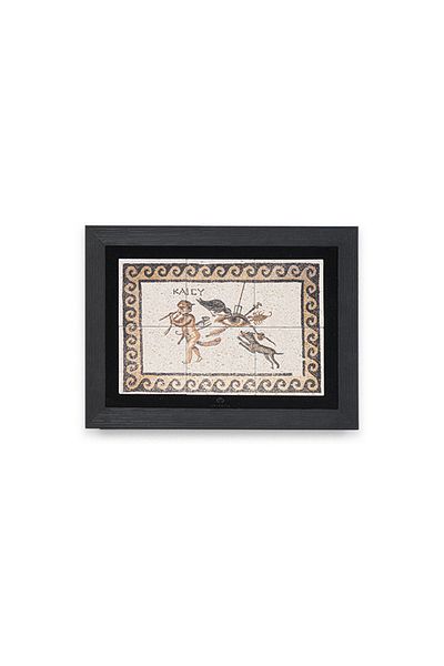 Anadolia Kemgöz Mozaic Panou de pictură ceramică cu cadru negru