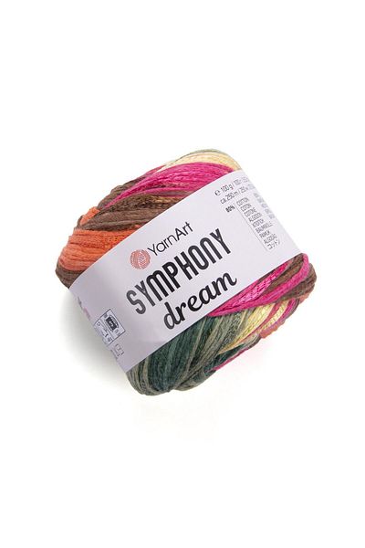 Yarnart SYMPHONY DREAM - ΜΠΡΟΝΤΙ ΧΕΙΡΟΠΟΙΗΤΟ ΠΛΕΚΤΟ ΣΧΟΙΝΙ EBRULI-3116