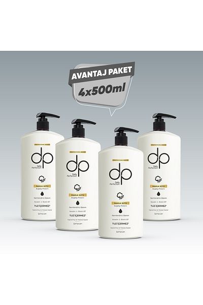 dp Daily Perfection 500 ml Cotton Milk Shampoo - X 4 Pieces