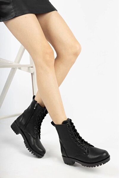 CAMOLLA Siyah Cilt Kadın Bot