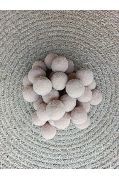 C&A&B KUZEY AVİZE 2 cm 100 Pcs Furuncuzalı Ponce Tasseled Milk Color Hobby Material