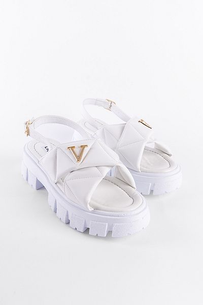 Capone Outfitters Chiquita Damen-Sandalen mit dickem Sohlen-Knöchelriemen und bequemer Sohle