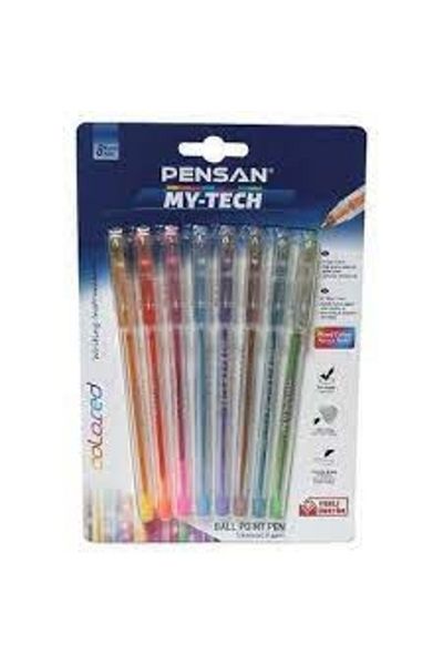 Pensan My-tech Ballpoint Pen 07mm 8 Pieces Blister