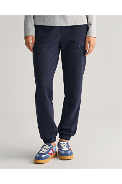 Gant Kadın Lacivert Regular Fit Logolu Eşofman Altı