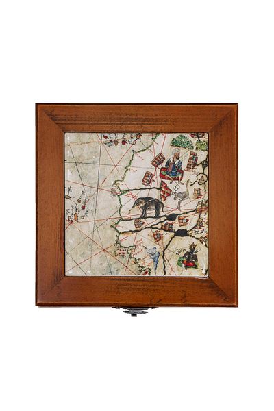 Anadolia Piri Reis Series Elephant Detail Solid Decorative Box