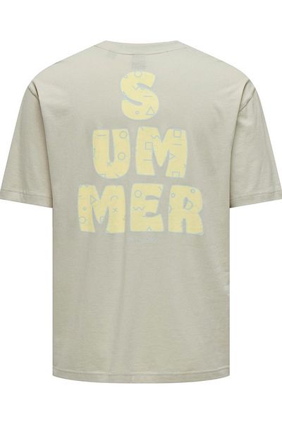 Only & Sons Onsmervyn Life Rlx Summer Ss Tee 22029519 Κρέμα