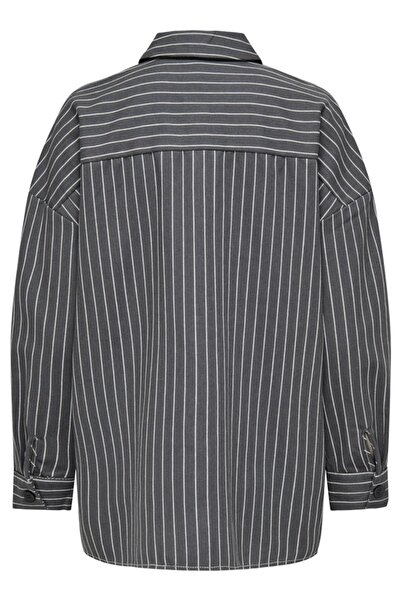 ONLY Onldollas Gray L/S Striped Shirt - Cc Pnt Gray 15328496