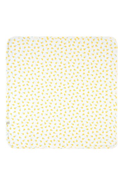 Boumini 80X80 cm 100% Cotton Double Layer Baby Blanket Lemons Yellow