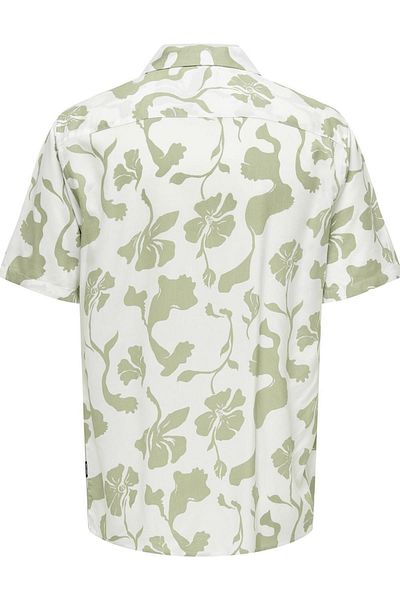 Only & Sons ΜΠΛΟΥΖΑ ONSDASH LIFE SS RESORT AOP NOOS GREEN