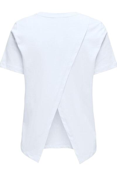 ONLY ONLKELLY LIFE S/S ΠΙΣΩ ΠΕΡΙΤΥΛΙΧΤΟ TOP JRS 15319398 P.ΛΕΥΚΟ