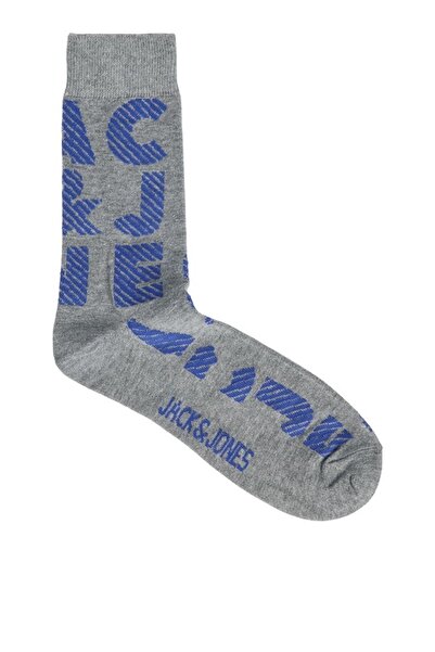 Jack & Jones JACK&JONES JACILLUSION COLOR SOCK GRİ MELANJ
