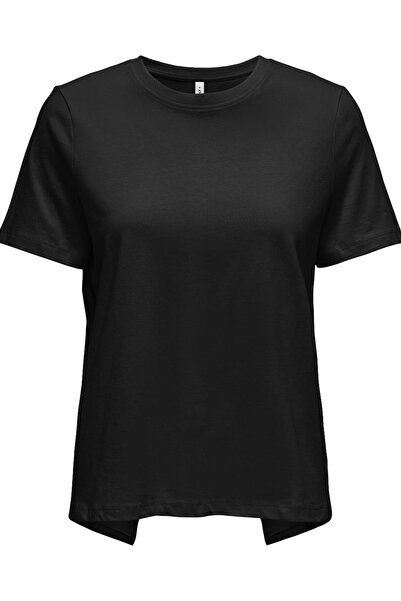 ONLY ONLKELLY LIFE S/S BACK WRAP TOP JRS 15319398 ΜΑΥΡΟ