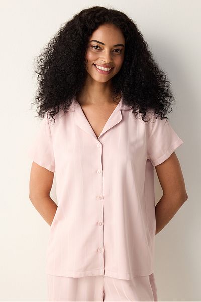 Penti Pink marGot Satin Shirt and Pants Pajama Set