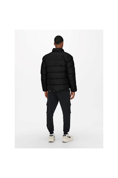 Only & Sons Onsmelvin Black Puffer Jacket - Otw Vd Model
