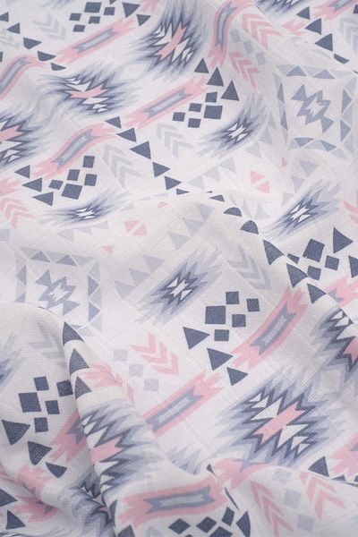 Boumini Cotton Muslin Blanket 120x120 Cm Triangle Navy Blue
