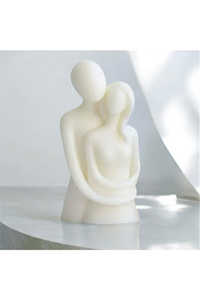 Home Sarılan Romantik Çift Heykeli & Biblosu 12x6 Cm - Özel Tasarım Saf Ve Te...