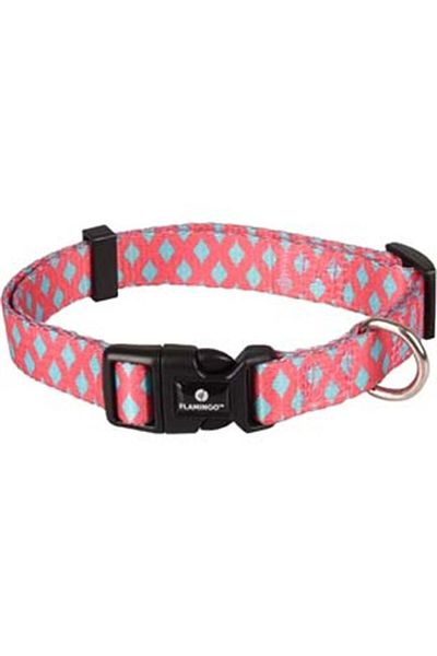 Flamingo Sue Dog Collar Pink/green 30-45 Cm
