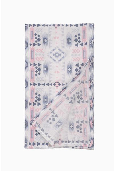 Boumini Cotton Muslin Blanket 120x120 Cm Triangle Navy Blue