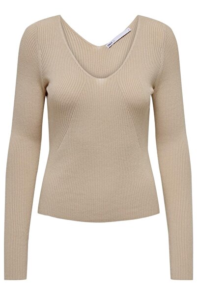 ONLY ONLJULIE LIFE LS Gât în ​​V KNT BEIGE