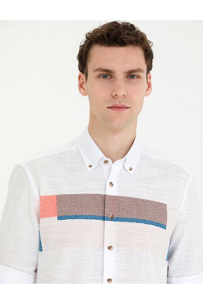 Pierre Cardin Ροζ μακρυμάνικο πουκάμισο Regular Fit 50269436-VR053