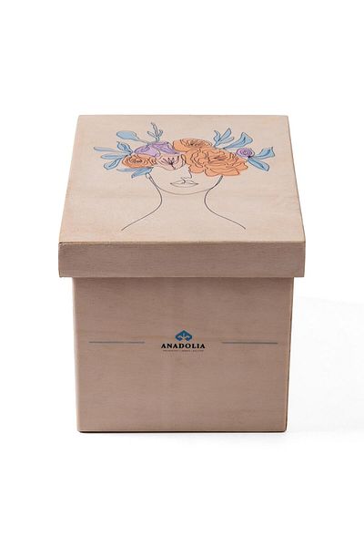 Anadolia Medium Size Decorative Wooden Box with Lid Special for Women's Day