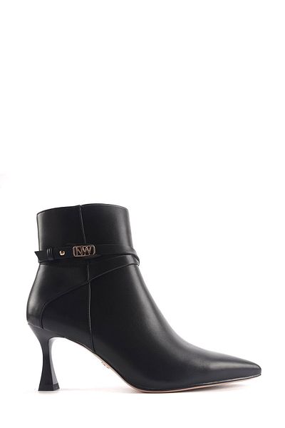 Nine West TINO 4PR Μαύρα γυναικεία μποτάκια με τακούνι