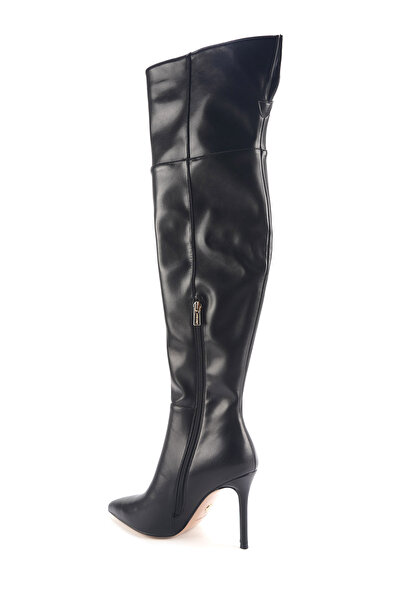 Nine West KALLY 4PR Μαύρες γυναικείες μπότες με τακούνι