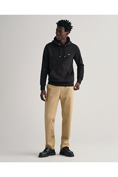 Gant Men's Black Regular Fit Hooded Sweatshirt