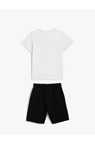 Koton Football Themed Printed Shorts and T-shirt Set