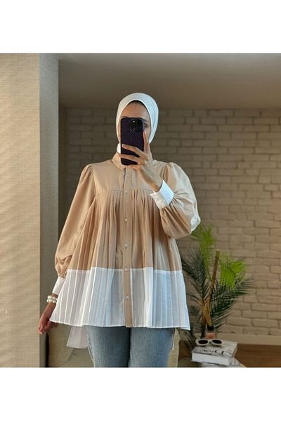 RFK Butik Watermelon Sleeve Pleated Women's Tunic Shirt - Two Colors